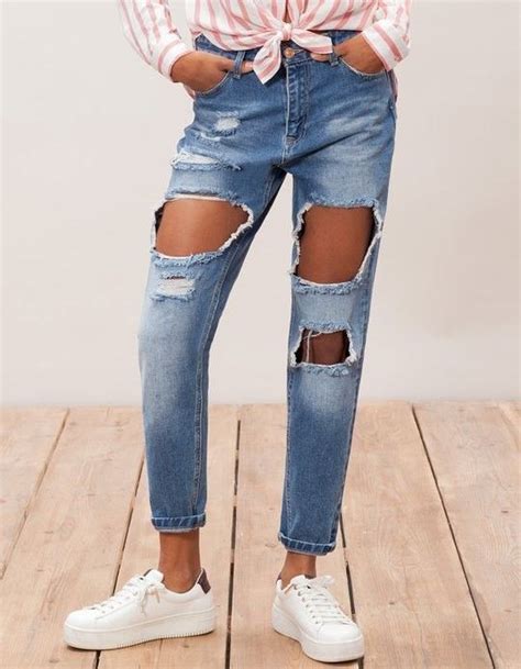 jeans troué|Jeans à trous femme